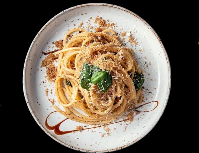 A plated meal being scanned